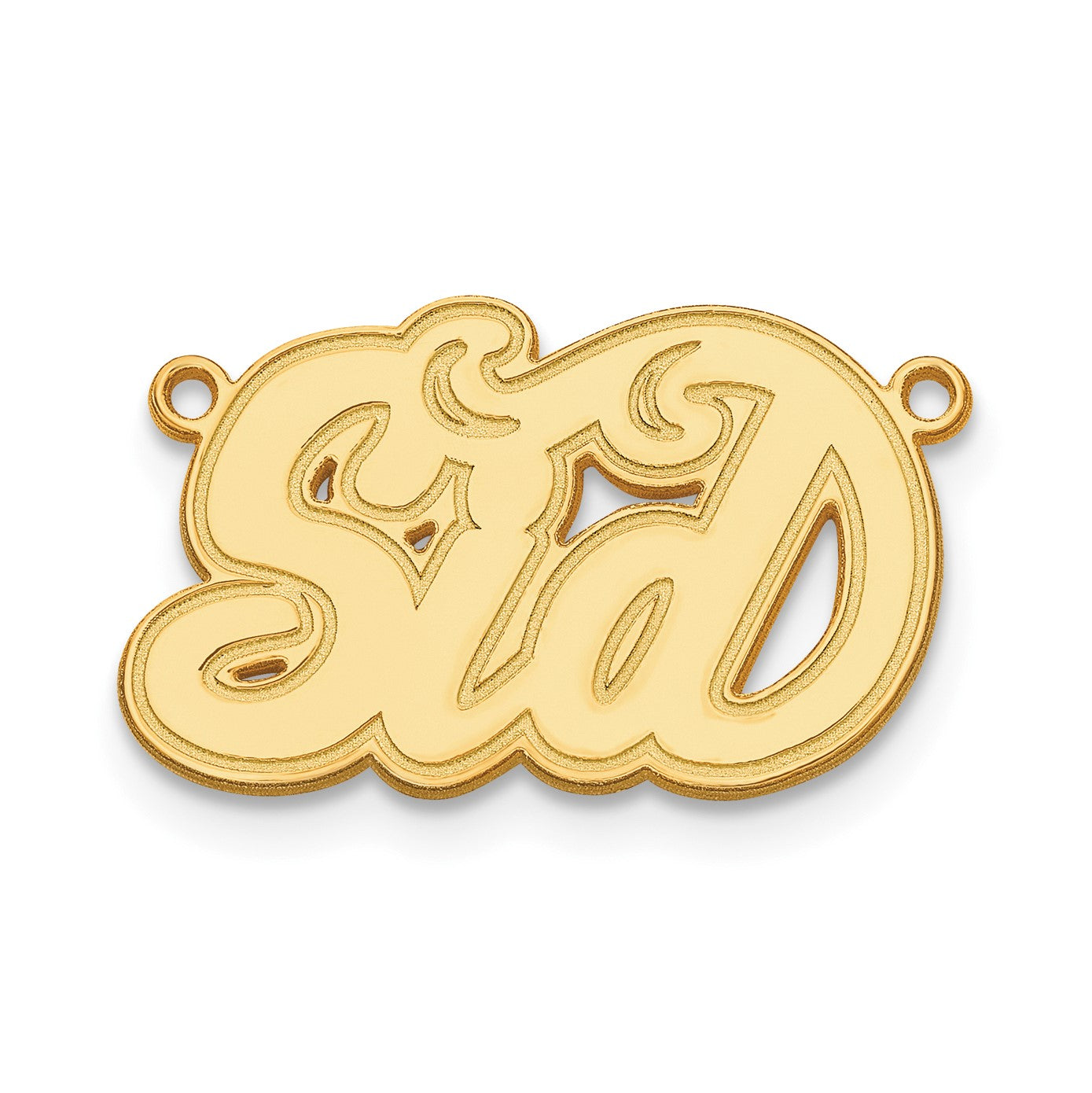 14K Gelbgold Geätzt Name Platte