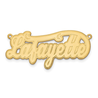 Vergoldet Sterlingsilber /gold Geätzt Name Platte