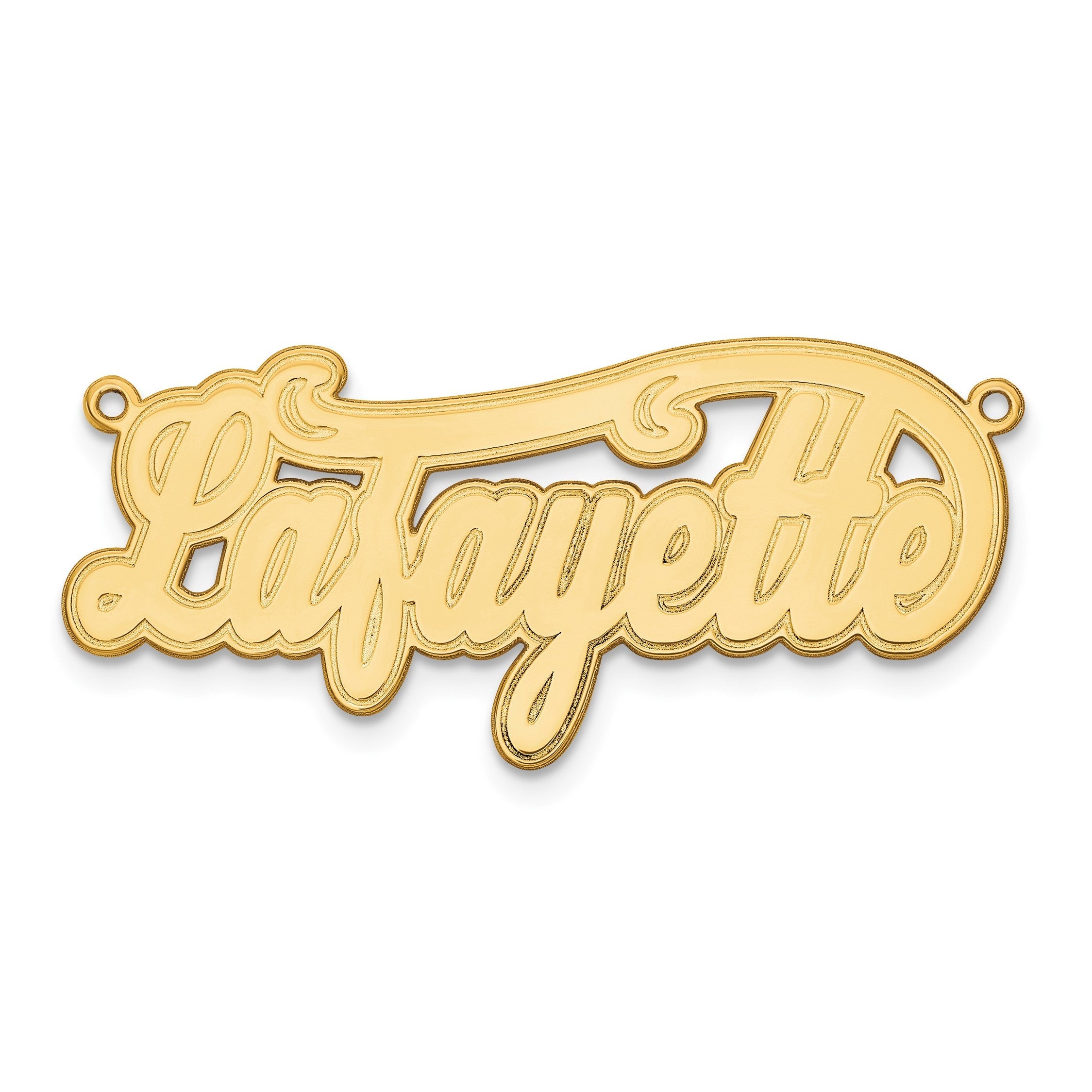 Vergoldet Sterlingsilber /gold Geätzt Name Platte