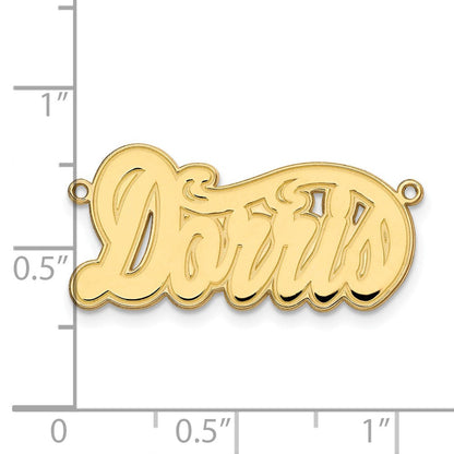14K Gelbgold Geätzt Name Platte