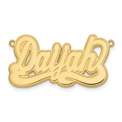 Vergoldet Sterlingsilber /gold Geätzt Name Platte