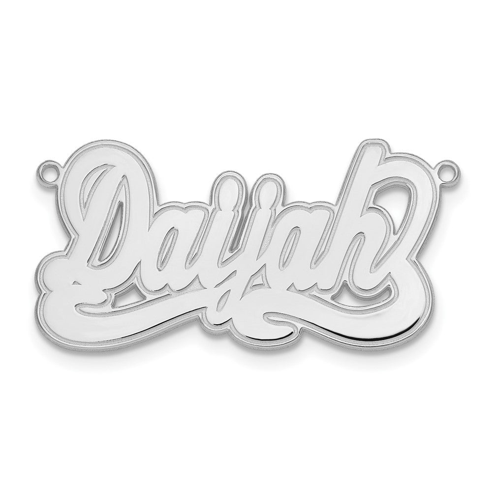 14K Weißgold Geätzt Name Platte