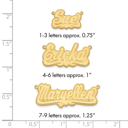 Vergoldet Sterlingsilber /gold Geätzt Herz Name Platte