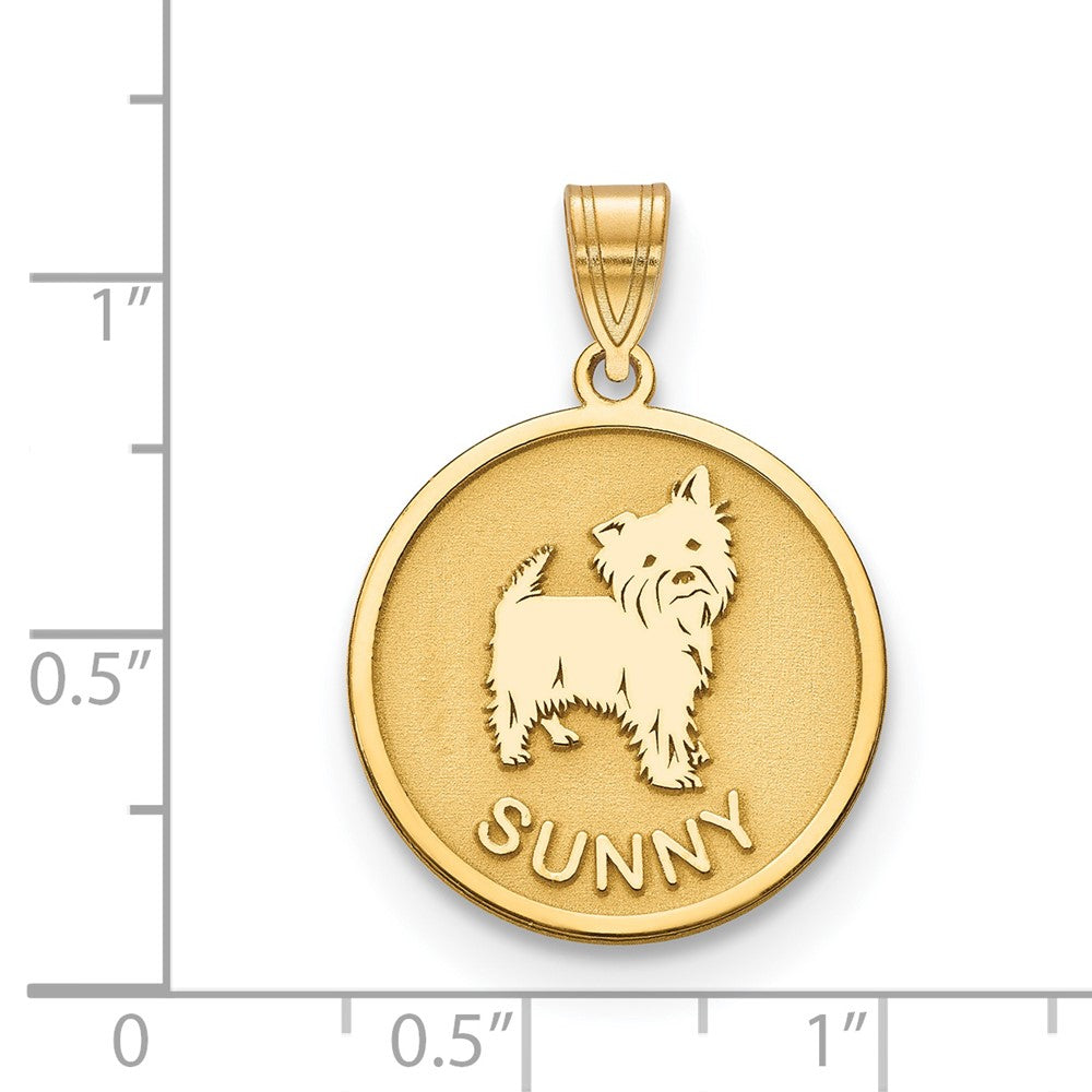 14K Gelbgold Hund Anhänger