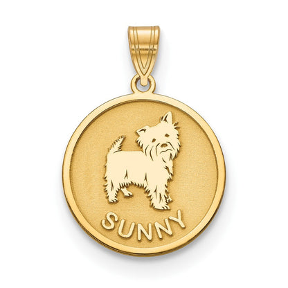 14K Gelbgold Hund Anhänger