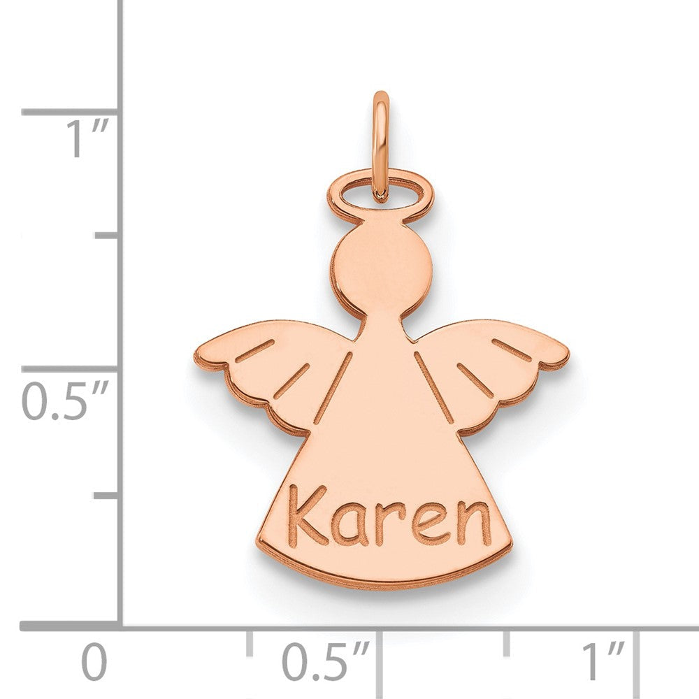 14K Roségold Personalisiert Engel Charm