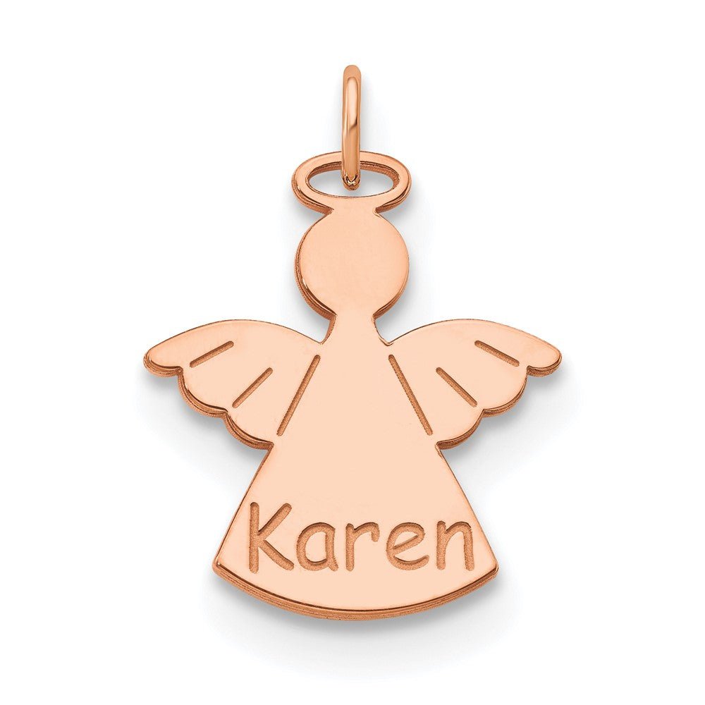 Roségoldbeschichtet Sterlingsilber /rose Personalisiert Engel Charm