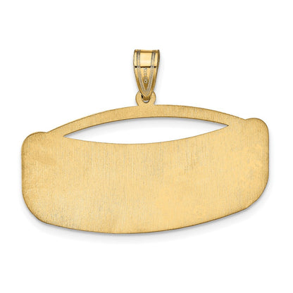 Vergoldet Sterlingsilber /gold Gebogen Name Platte Anhänger