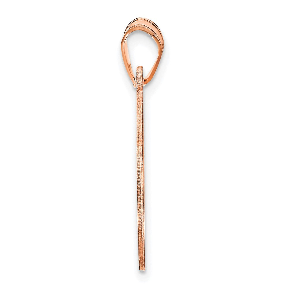 Roségoldbeschichtet Sterlingsilber /rose Gebogen Name Platte Anhänger