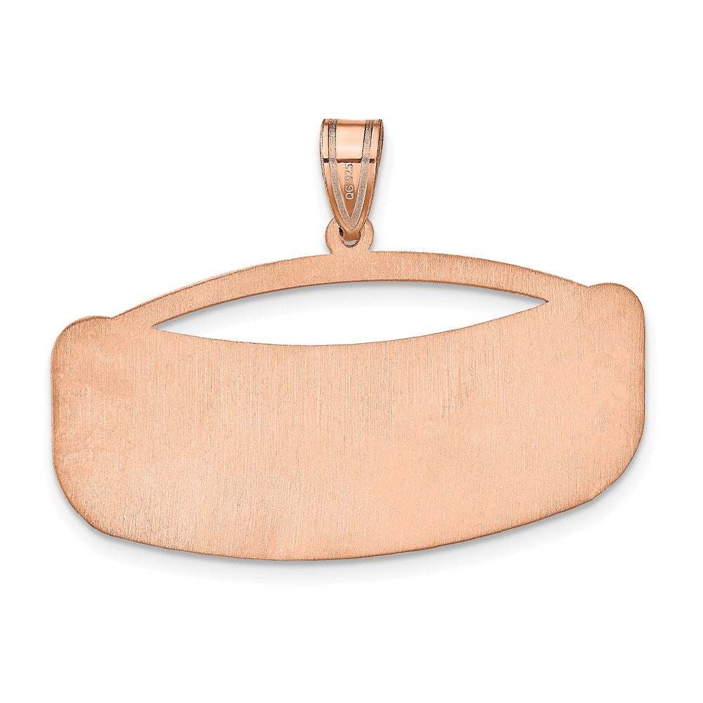 Roségoldbeschichtet Sterlingsilber /rose Gebogen Name Platte Anhänger