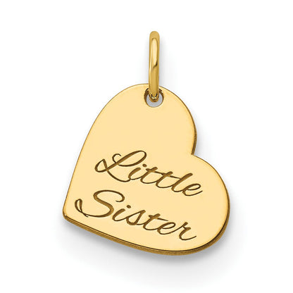 14K Gelbgold Personalisiert Herz Charm