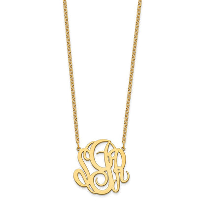 Vergoldet Sterlingsilber /gold Monogramm Halskette