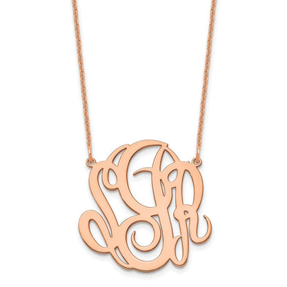 14K Roségold Monogramm Halskette