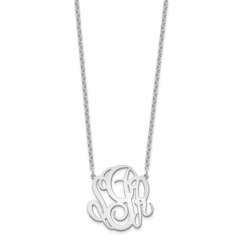 Sterlingsilber Silber/rhodiniert Monogramm Halskette