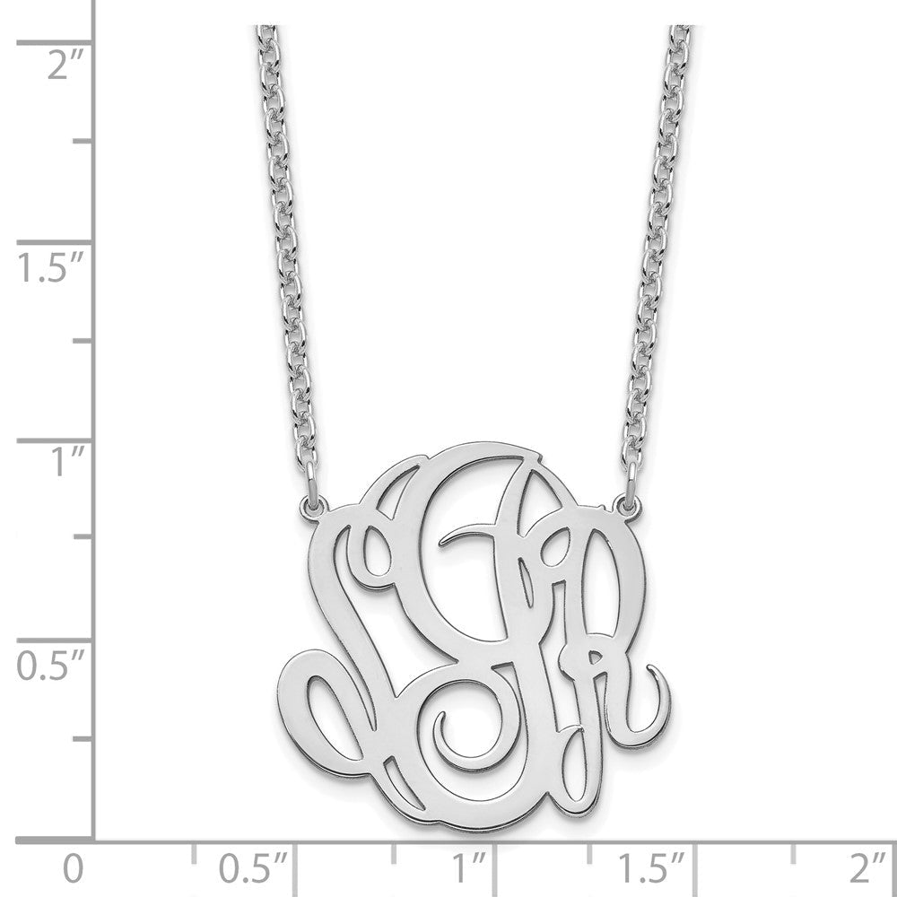 Sterlingsilber Silber/rhodiniert Monogramm Halskette