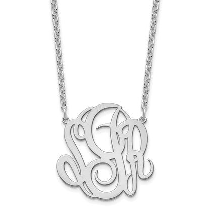 Sterlingsilber Silber/rhodiniert Monogramm Halskette