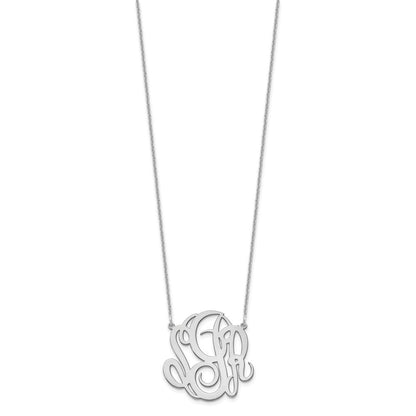 14K Weißgold Monogramm Halskette