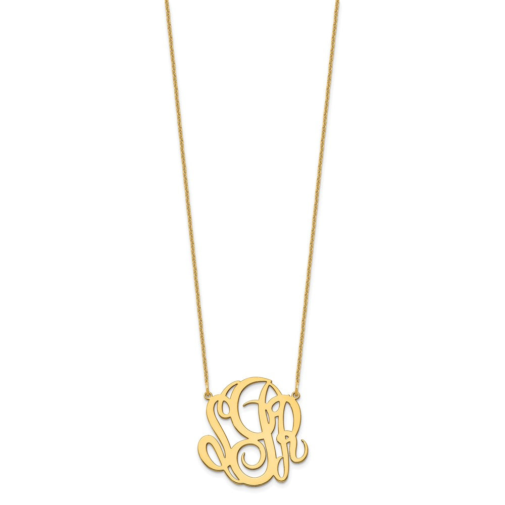 14K Gelbgold Monogramm Halskette