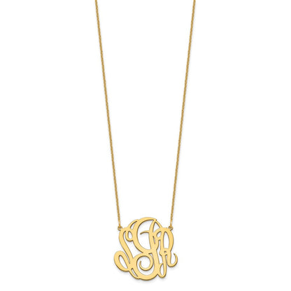 14K Gelbgold Monogramm Halskette