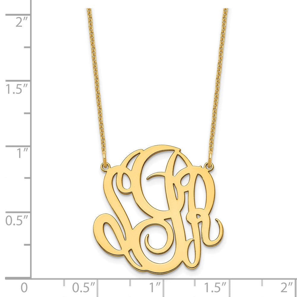 14K Gelbgold Monogramm Halskette