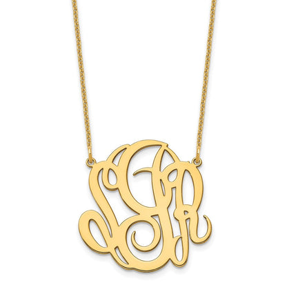 14K Gelbgold Monogramm Halskette