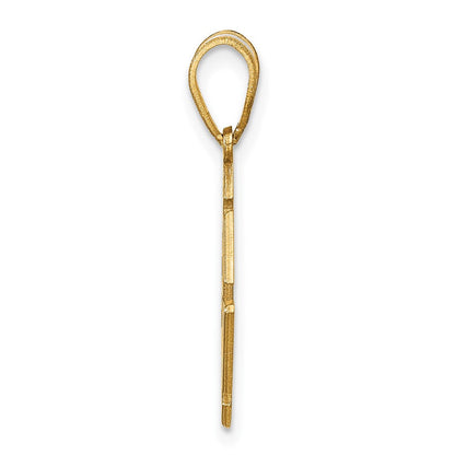 14K Gelbgold Diamant Form Monogramm Anhänger