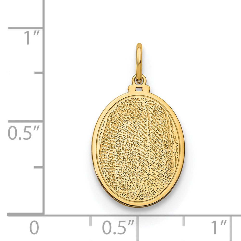 14K Gelbgold Oval Fingerprint Charm