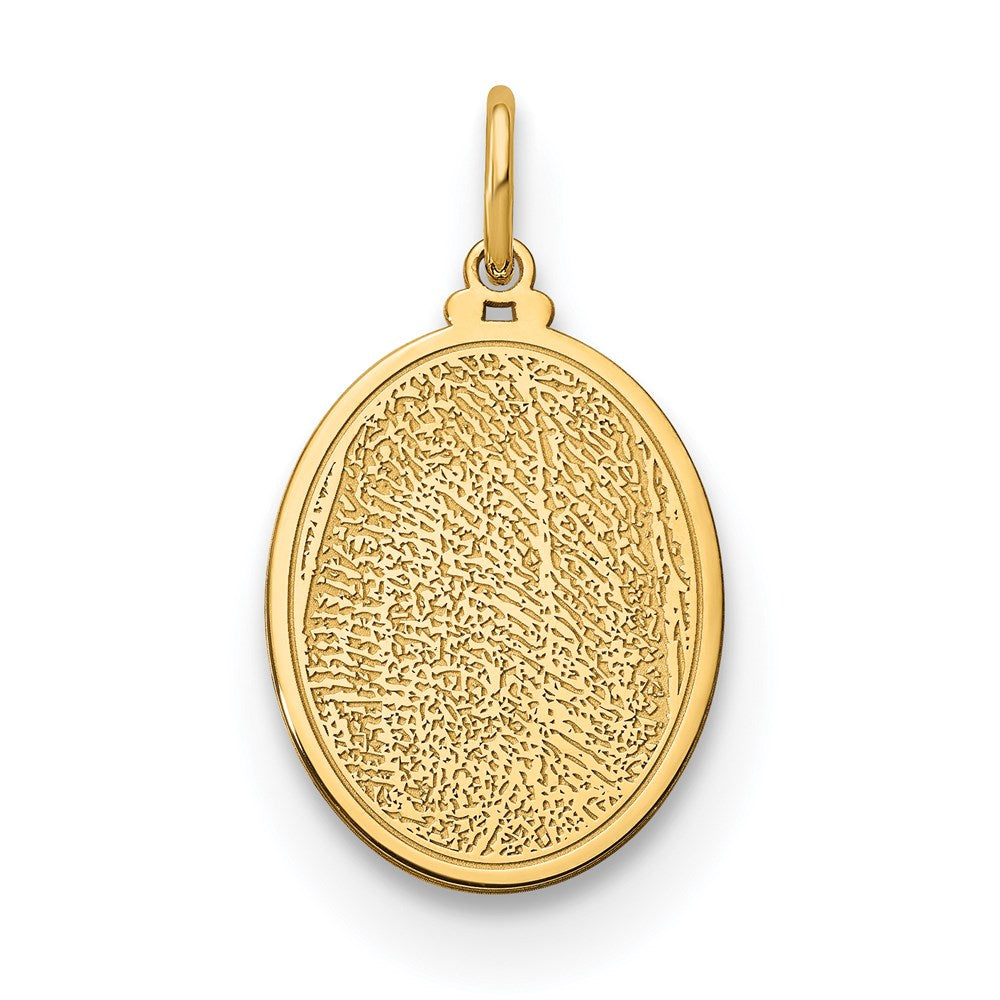 14K Gelbgold Oval Fingerprint Charm