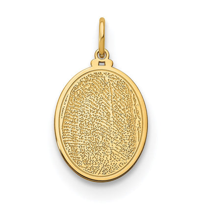 14K Gelbgold Oval Fingerprint Charm