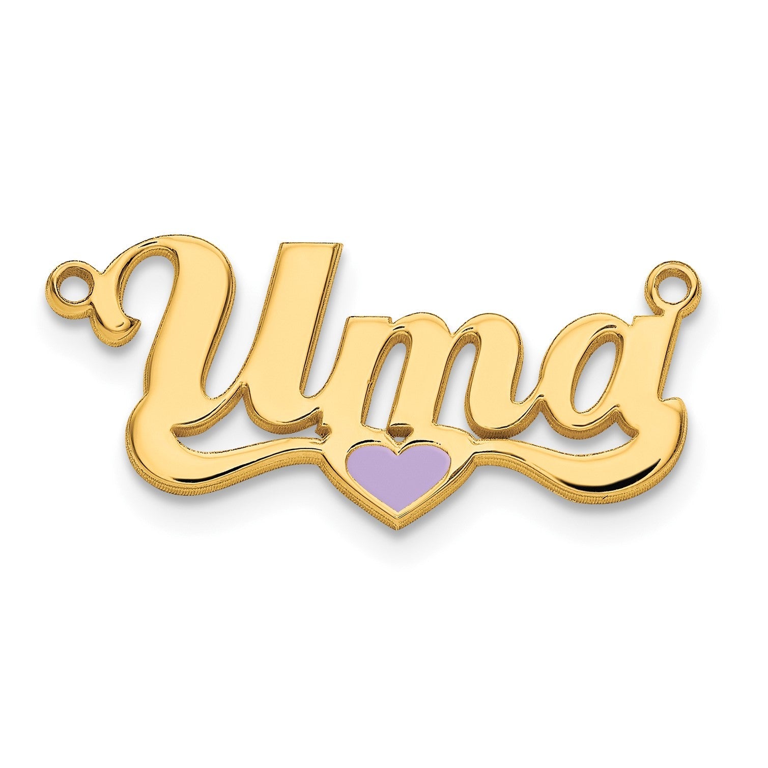 Vergoldet Sterlingsilber /gold Epoxid Herz Name Platte