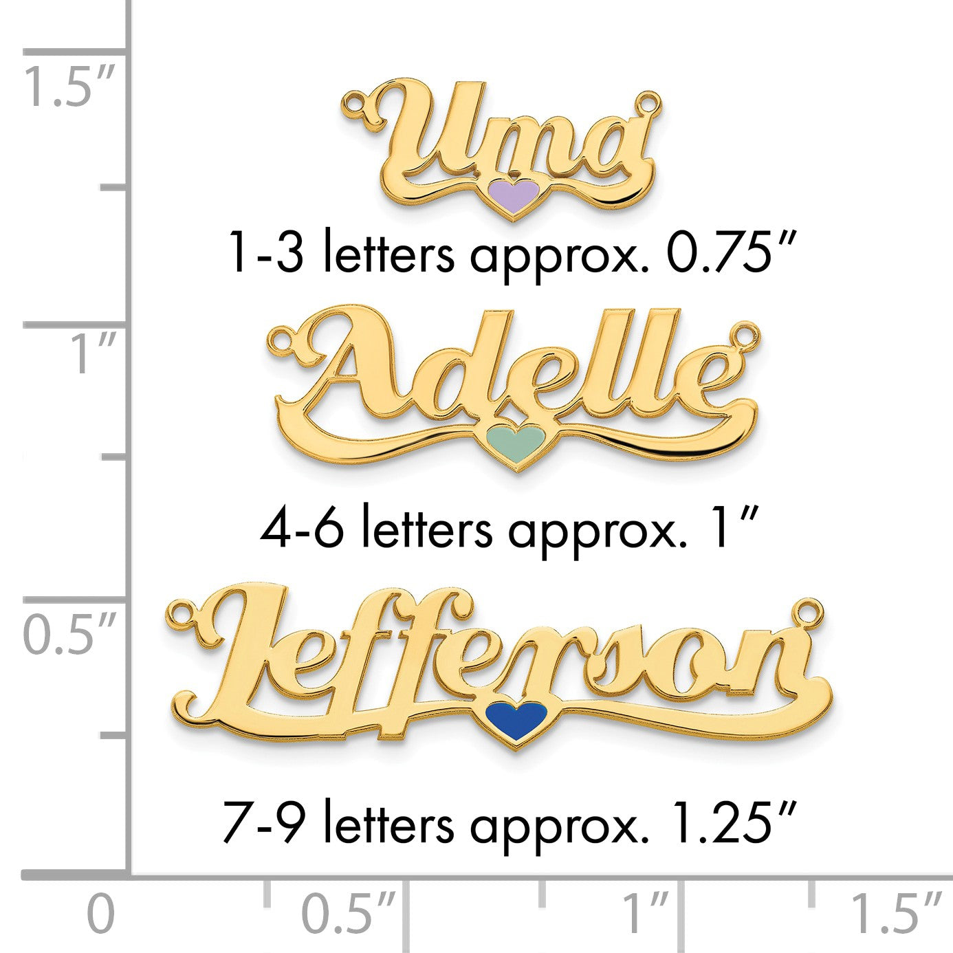Vergoldet Sterlingsilber /gold Epoxid Herz Name Platte