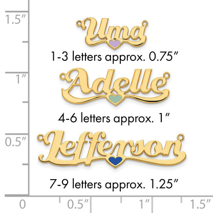 Vergoldet Sterlingsilber /gold Epoxid Herz Name Platte