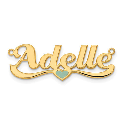 Vergoldet Sterlingsilber /gold Epoxid Herz Name Platte