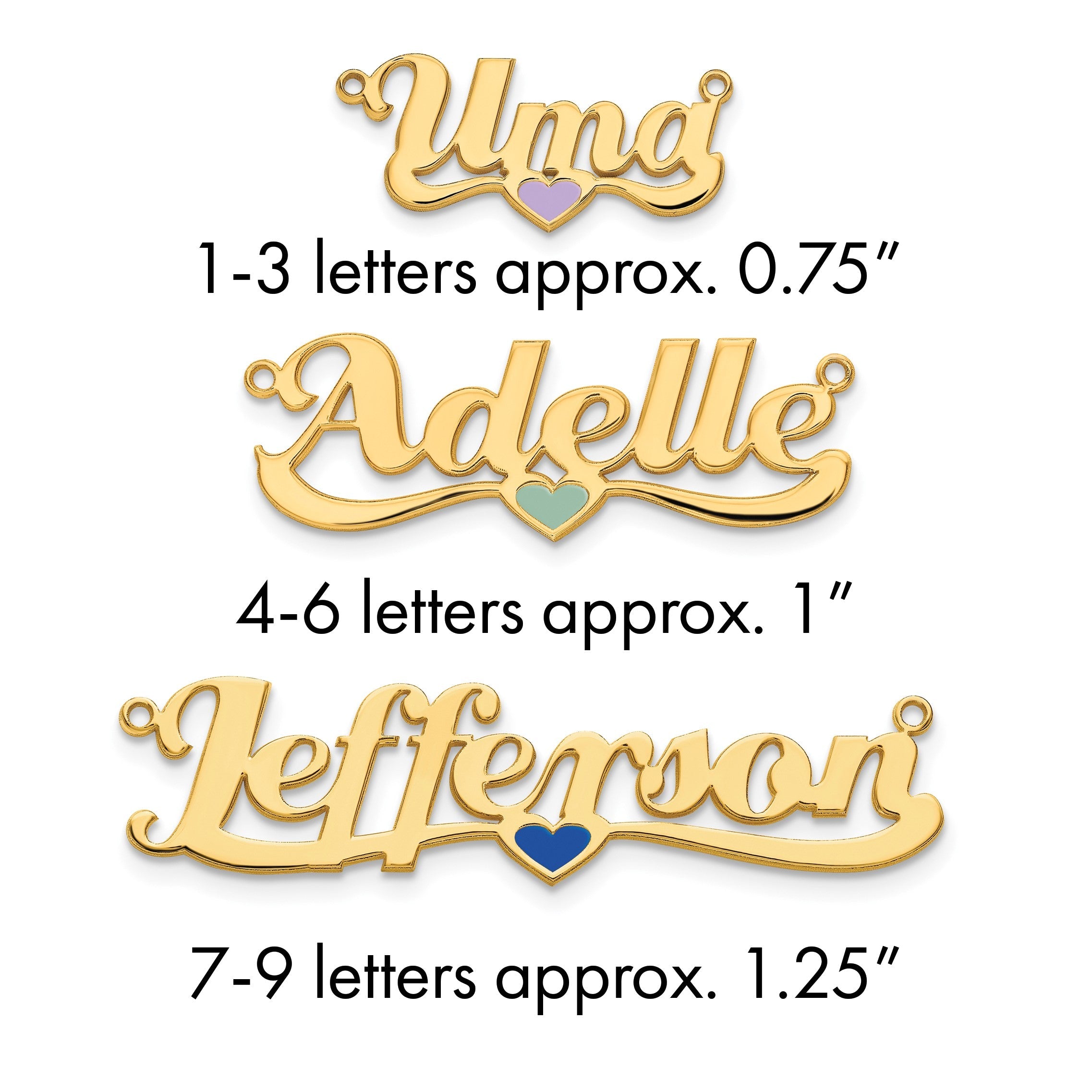 14K Roségold Epoxid Herz Name Platte