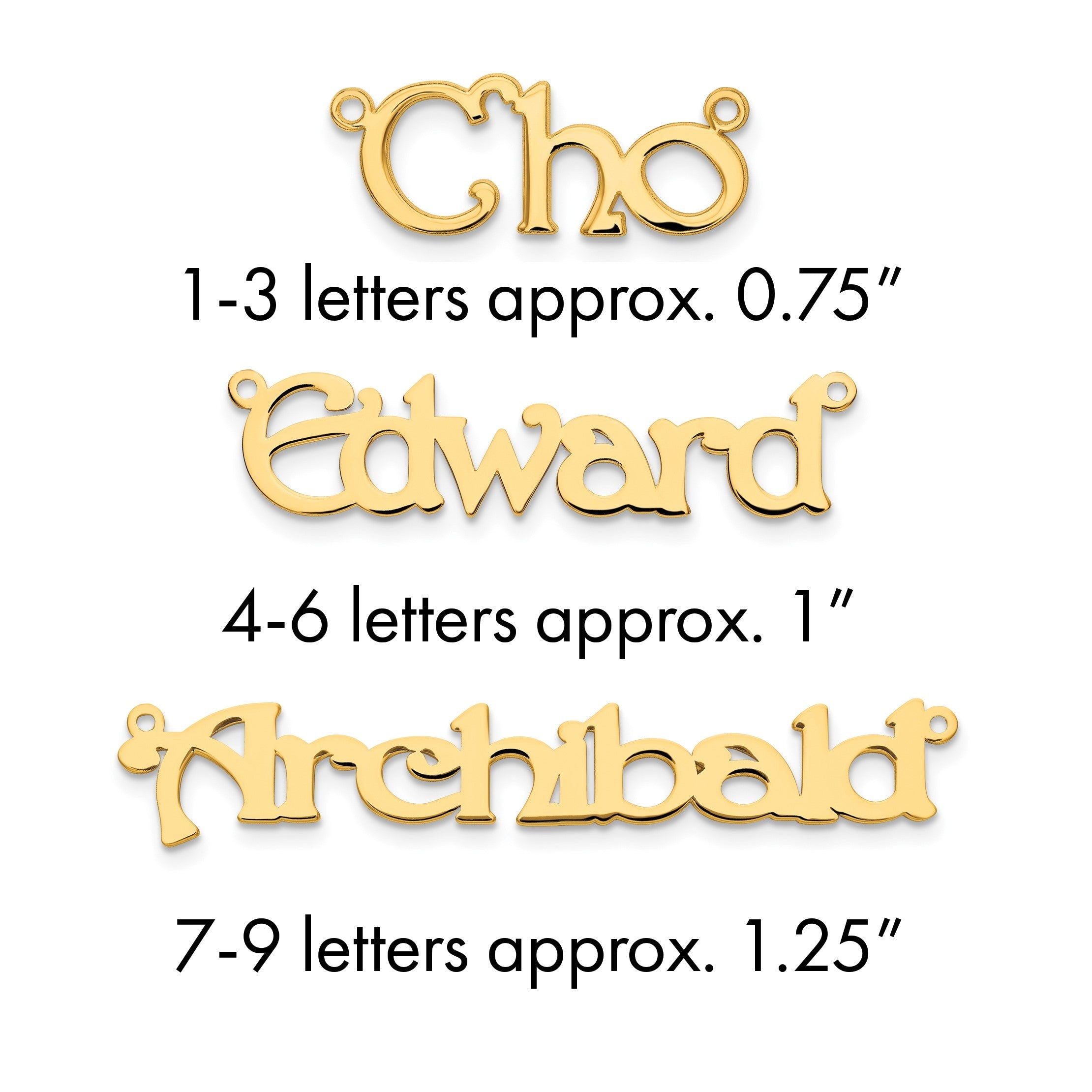 14K Gelbgold Poliert Name Platte