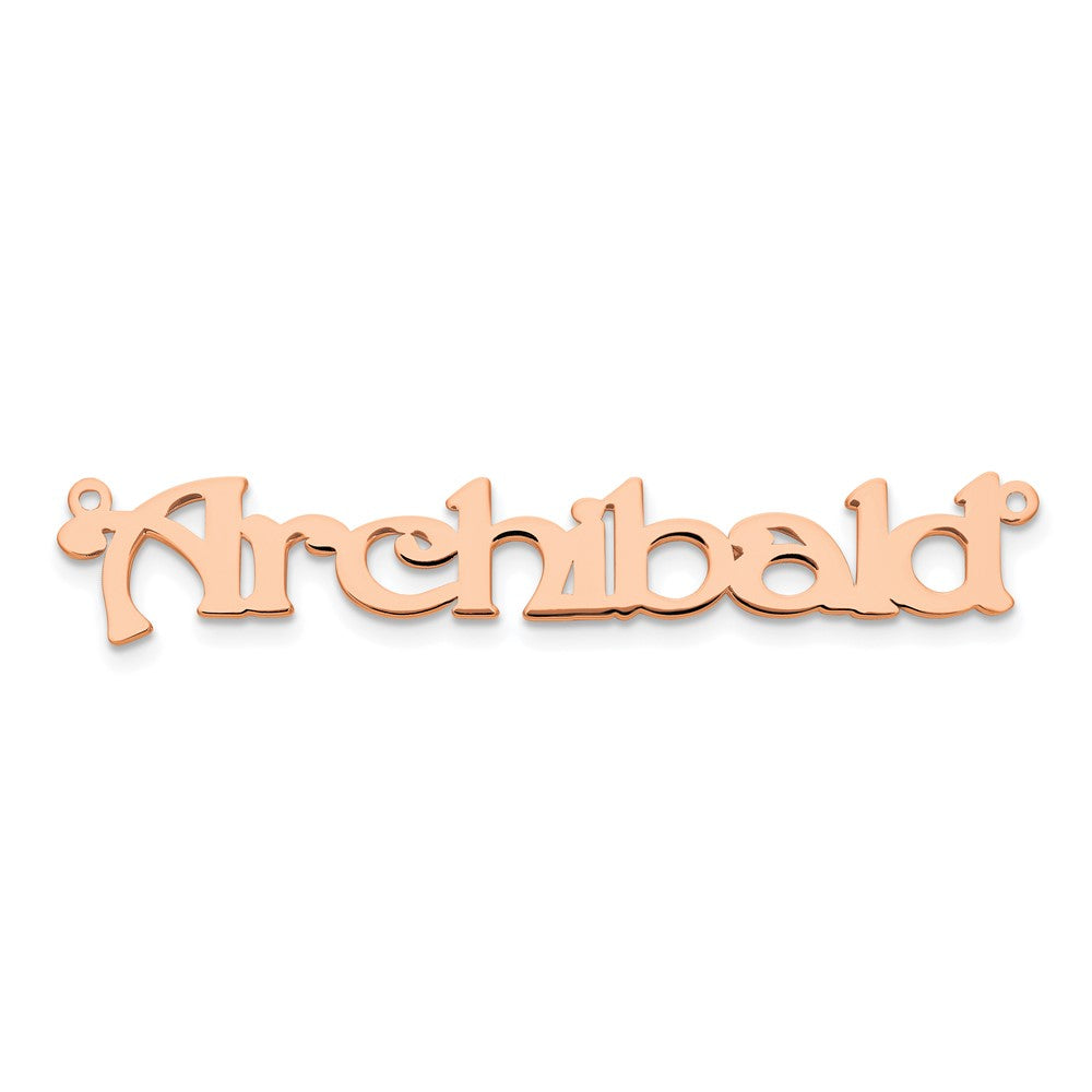 14K Roségold Poliert Name Platte