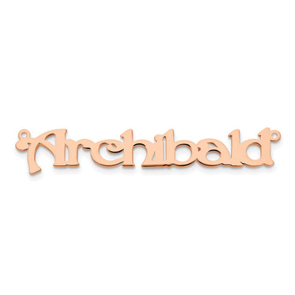 14K Roségold Poliert Name Platte