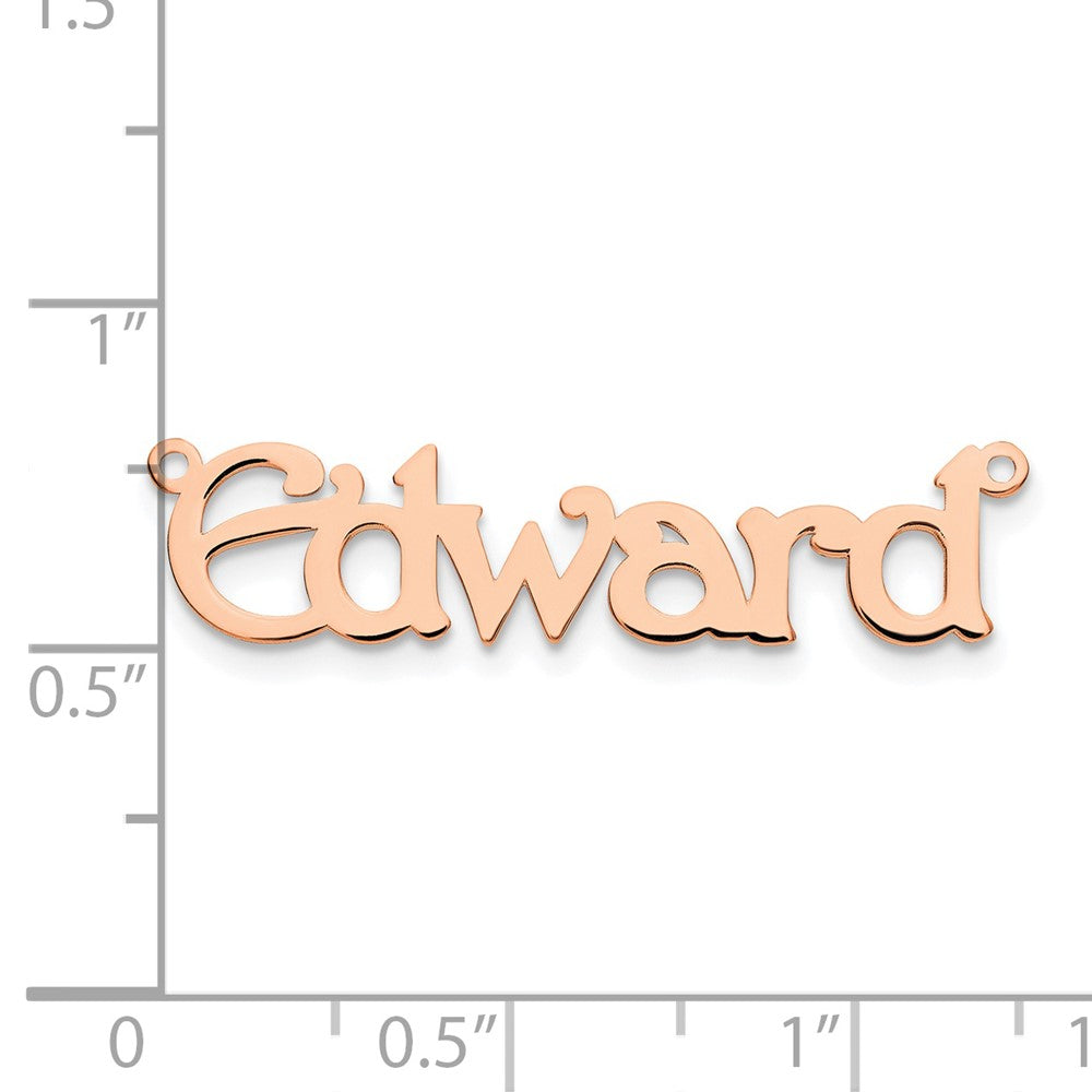 14K Roségold Poliert Name Platte