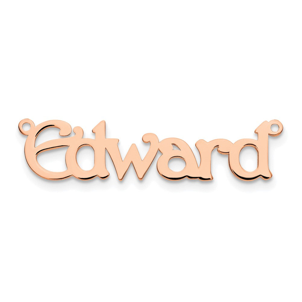 14K Roségold Poliert Name Platte