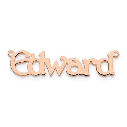 14K Roségold Poliert Name Platte