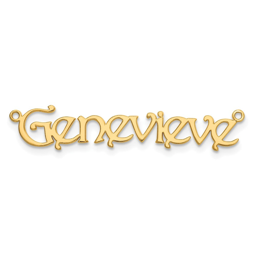 14K Gelbgold Name Platte