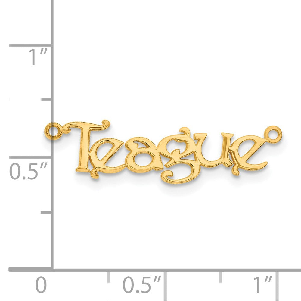 14K Gelbgold Name Platte