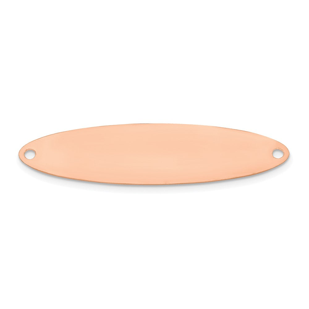 Roségoldbeschichtet Sterlingsilber /rose Groß Oval mit Sterne Name Platte