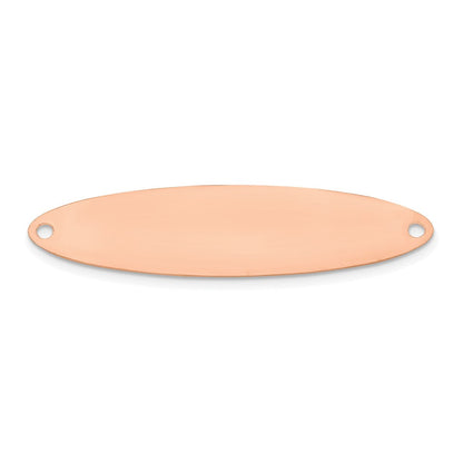 Roségoldbeschichtet Sterlingsilber /rose Groß Oval mit Sterne Name Platte