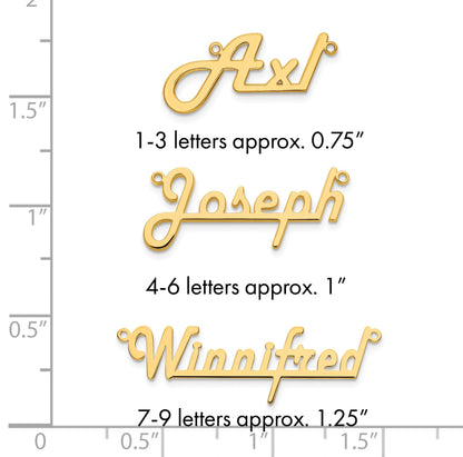 Vergoldet Sterlingsilber /gold Underlined Name Platte