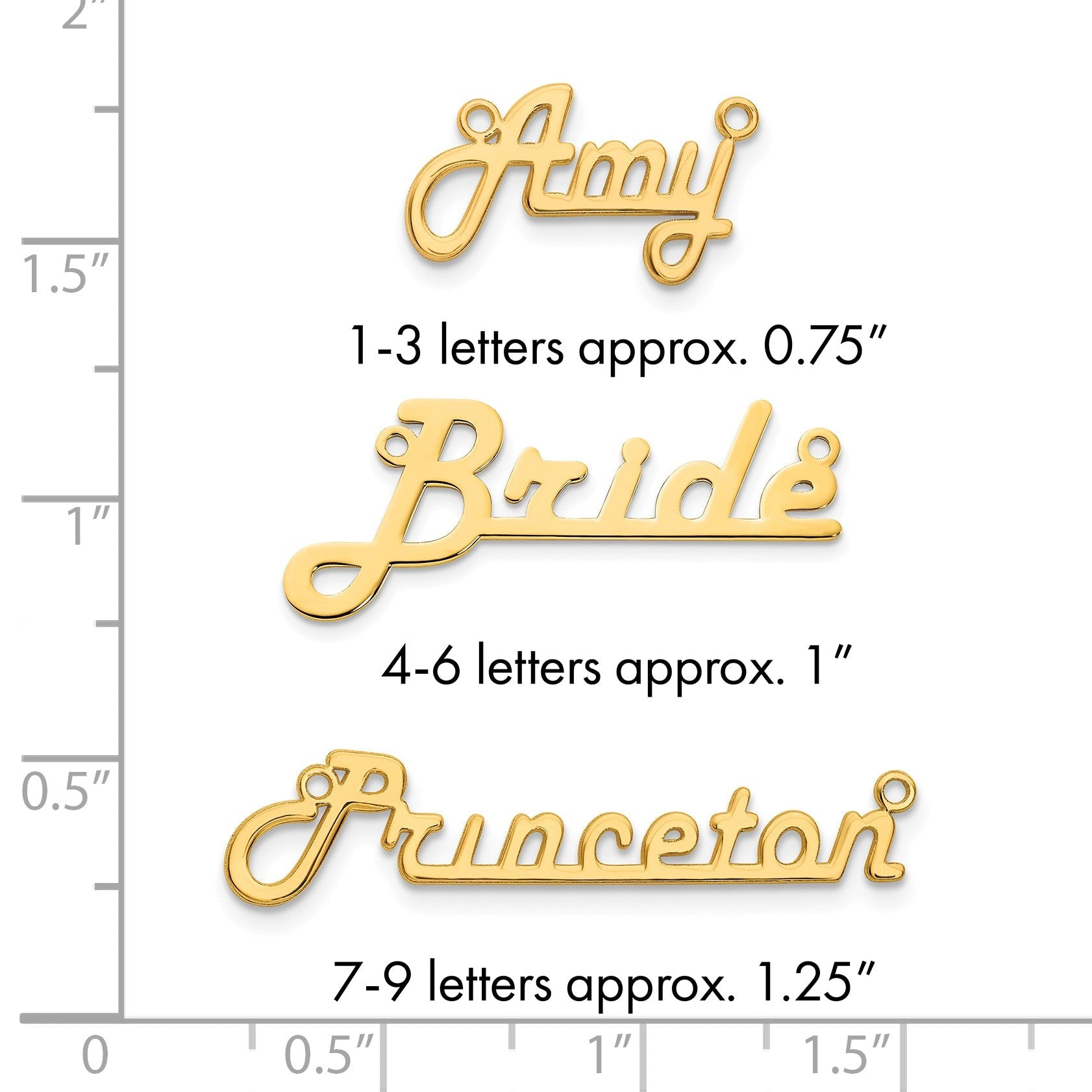 Vergoldet Sterlingsilber /gold Underlined Name Platte