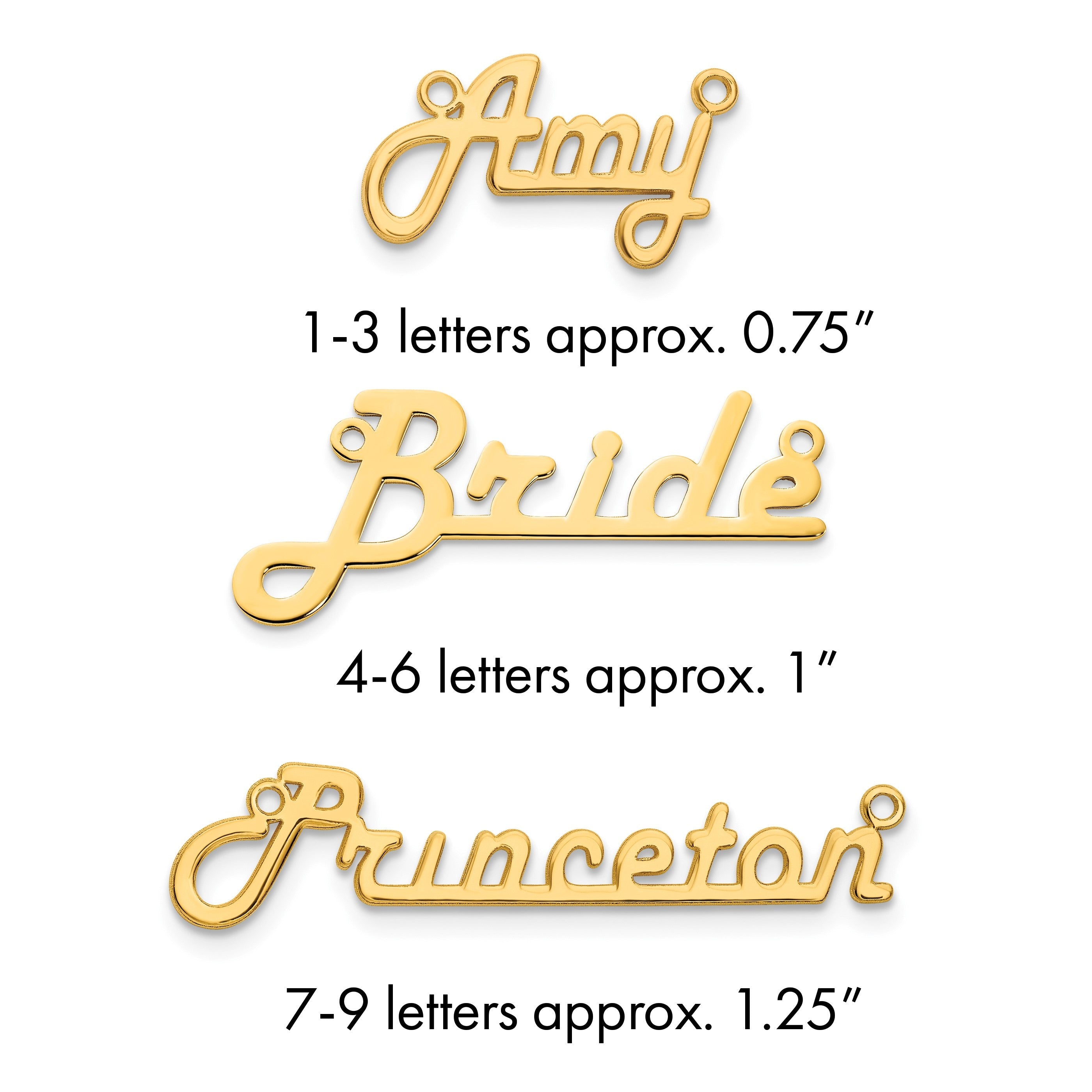 Vergoldet Sterlingsilber /gold Underlined Name Platte