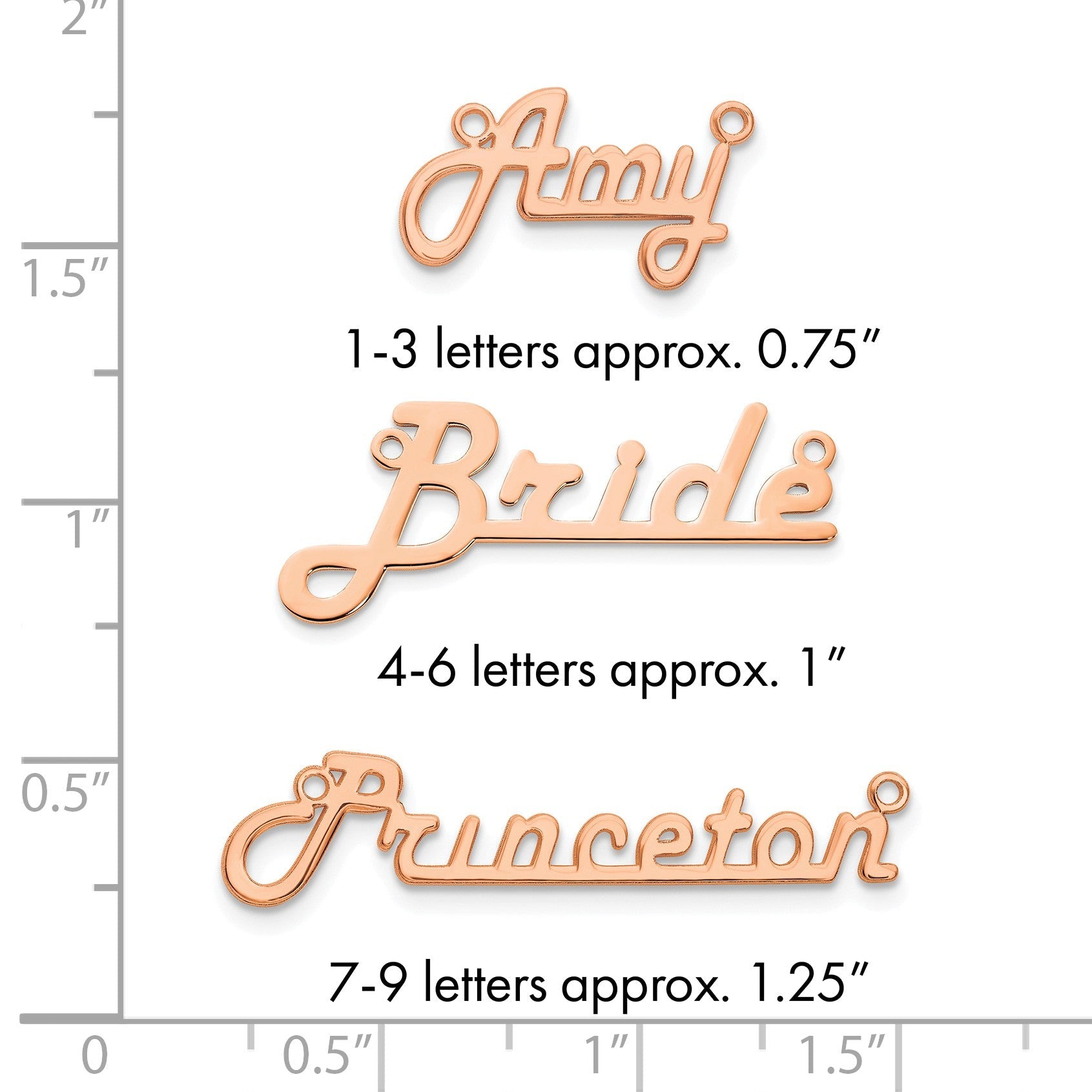 14K Roségold Underlined Name Platte