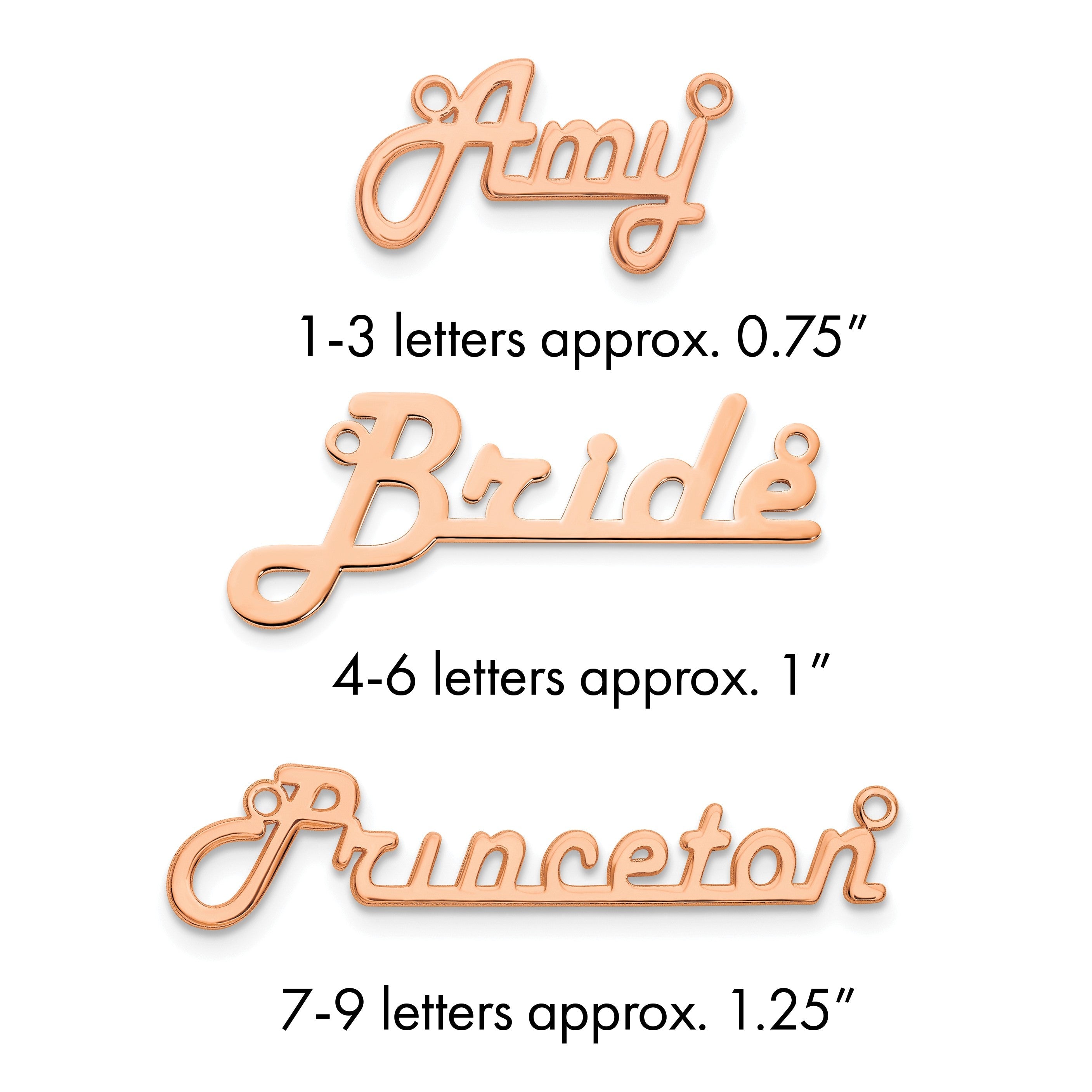 14K Roségold Underlined Name Platte