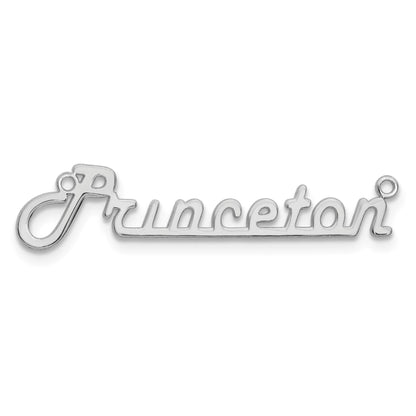 Sterlingsilber Silber/rhodiniert Underlined Name Platte